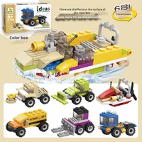 Nuevo Juego de Bloques de Construcción DIY 6 en 1, Nave Espacial Transformable de ABS Ecológico, Juguete Educativo Creativo para Niños