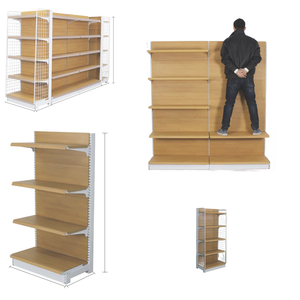 Gu Jiu ชั้นวางของไม้ชั้นวางของในร้านชั้นวางเรือแจวของร้านขายของชำสินค้าหลากหลายร้านค้า - Product Image 3