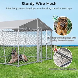 Canile per cani da esterno canile per cani pesanti da esterno cuccia per animali domestici, con copertura impermeabile per fattoria in giardino - Product Image 4