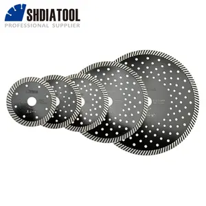 Dia 4''-9'' Narrow Turbo Diamond Cutting&Grinding Disc Circular Saw Blade with Multi Holes for Marble Porcelain Tile Granite