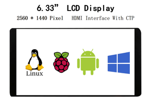 Monitor LCD DXQ de Última Tecnología de 6.3 Pulgadas, Pantalla Táctil 2560*1440, Compatible con Raspberry HDM-I TYPE-C, Monitor LCD de 6.3 Pulgadas - Product Image 5