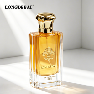 Nuevo Perfume para Hombre 2026, Botella de Vidrio Vacía Transparente Rectangular de 30ml 50ml 100ml con Tapa Dorada de Zamac - Product Image 2