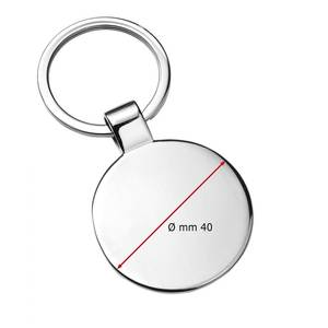 D=40mm Round <b>Key</b> <b>Ring</b> Custom UV Printed Metal Alloy Coin Holder <b>Bottle</b> <b>Opener</b> Keychain Vintage Cartoon Style Personalized Logo - Product Image 2
