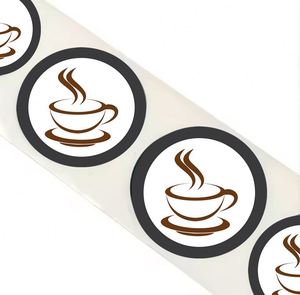 Custom Printed Circle Direct Thermal Product Tags DIY Logo Thermal Stickers <b>Paper</b> <b>Roll</b> - Product Image 5