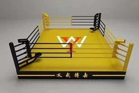 Ensemble complet de ring de boxe de qualité commerciale, durable, avec escaliers et protections d'angle, pour compétitions de boxe et de MMA