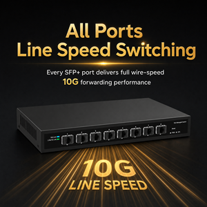 Commutateur <span class=keywords><strong>Web</strong></span> géré 10G monté en rack, 8 ports SFP Plus, commutateur optique intelligent pour la mise en place de réseaux <span class=keywords><strong>LAN</strong></span> d'entreprise - Product Image 6