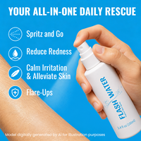 Spray Nettoyant Visage Apaisant Portable Sans Parfum à la Vitamine C Flash Water – Nettoyant Cutané Topique en Spray