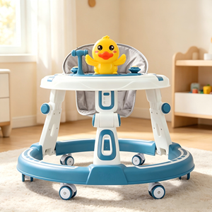 Trotteur pliable en plastique anti-jambes en O et anti-retournement, jouet éducatif léger pour bébés de 6 à 18 mois - Product Image 2