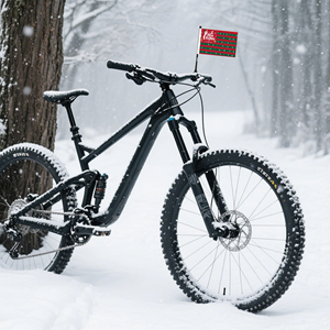 Christmas Flags Bike Flag Mountain Bicycle Race <b>Banners</b> Digital Printed with Screw Plastic Flagpole - Product Image 4