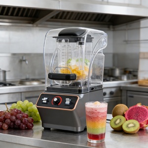 Mixeur électrique multifonctionnel pour la cuisine, équipé d'une tige d'agitation et d'un couvercle insonorisé, mixeur rapide pour smoothies - Product Image 1