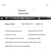 Queue de billard professionnelle de 10 mm, manche en frêne 3/4 avec joint en acier inoxydable et embout en peau de porc de qualité supérieure, queues de billard predator, bâton de queue de billard