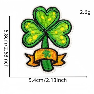 Patchs brodés à repasser à thème Saint-Patrick, vert Irlande, vente chaude, stock en vrac, prix bas, décoration DIY - Product Image 4