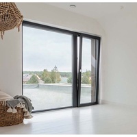 Nueva construcción motorizada 30X54 Ventanas abatibles de triple acristalamiento insonorizadas Crimsafe con persianas opacas integradas