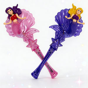 Baguette <span class=keywords><strong>lumineuse</strong></span>, baguette de sirène scintillante, coquille brillante, baguette magique de sirène, jouets pour enfants - Product Image 5
