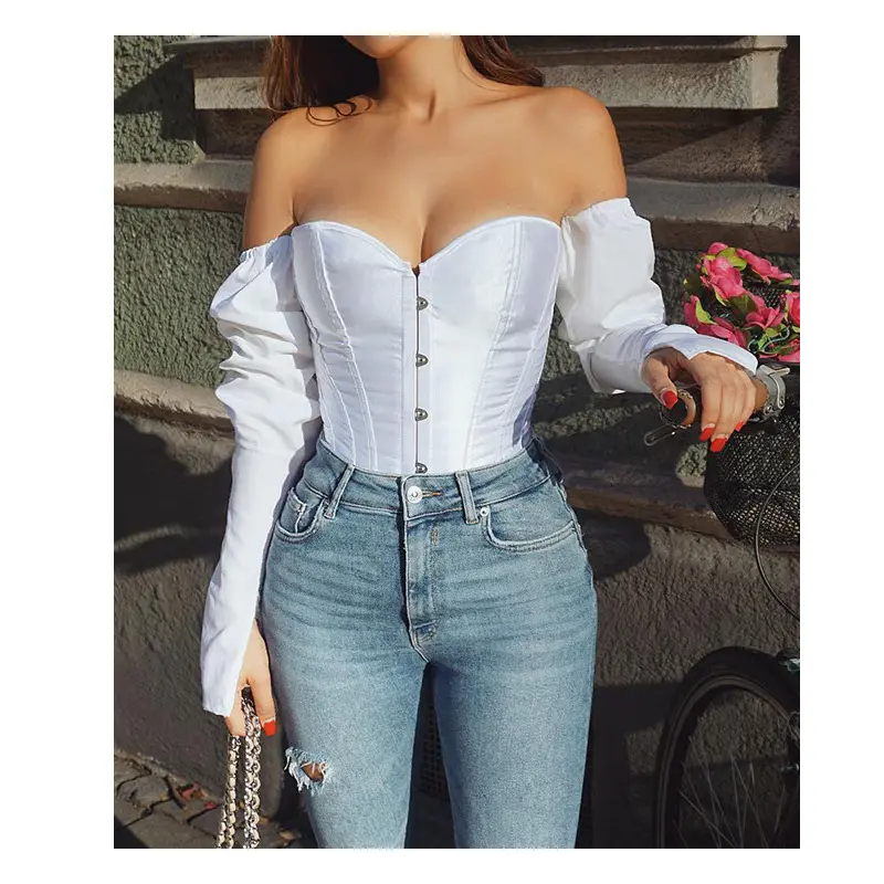 SL361 Phụ Nữ Rộng Vành Đai Corset Vành Đai Thời Trang Eo Belt Ladies Quần Áo Thời Trang Dài Tay Girdle Corsets Bandage Top