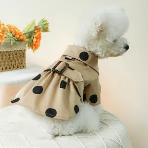 JXANRY Dog Cat autunno e inverno nuovi vestiti moda bello Pet vestiti a due zampe cane carino Trench a pois