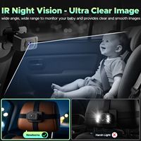 Moniteur de caméra de voiture pour bébé avec 5G WiFi Split View Syncs Phone Navigation 7 pouces sans fil CarPlay Android Auto Screen Night Vision