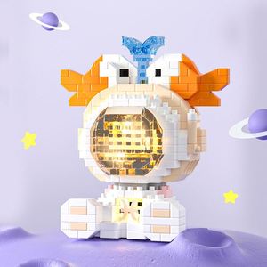 Vente chaude : Jouets astronaute fusée et douze signes du zodiaque avec lumière LED, blocs de construction micro-briques - Product Image 4