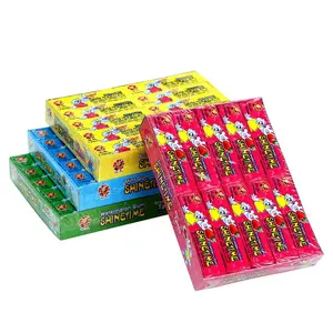 photo sticker chewing gum candy fruits factory blow bubbles