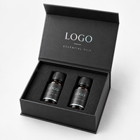 Boîte magnétique écologique pour huiles essentielles, ensemble de flacons multiples 30ml 50ml, boîte magnétique pliable en carton ondulé Kraft avec doublure en satin