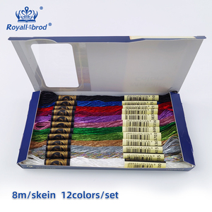 Bộ 12 Mảnh thêu tay thêu chữ thập kim loại chỉ thêu 8 mét vàng và bạc để đan - Product Image 5