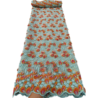 Dentelle en filet brodée NI.AI, nouveau design, applique 3D, dentelle en maille, dentelle en filet colorée pour femmes, fête, mariage
