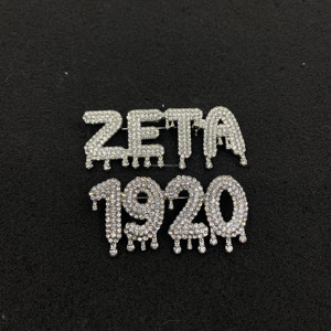 Nouvelles Épingles de Revers Exquises 1920 ZPB Sorority Zeta Phi Beta avec Symbole, Bleu, Blanc, Strass et Émail, Motif <span class=keywords><strong>Colombe</strong></span>, <span class=keywords><strong>Bijoux</strong></span> de Mariage Élégants - Product Image 4
