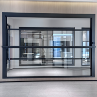 Ventanas Corredizas Verticales de Seguridad de Aluminio Personalizadas (con Función de Elevación Eléctrica), Adecuadas para Salas de Estar y Hoteles