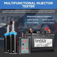 Outils automobiles Kit de testeur d'injecteur de carburant électronique et nettoyeur 8 Modes d'impulsion Testeur de buse d'injecteur de carburant pour voiture