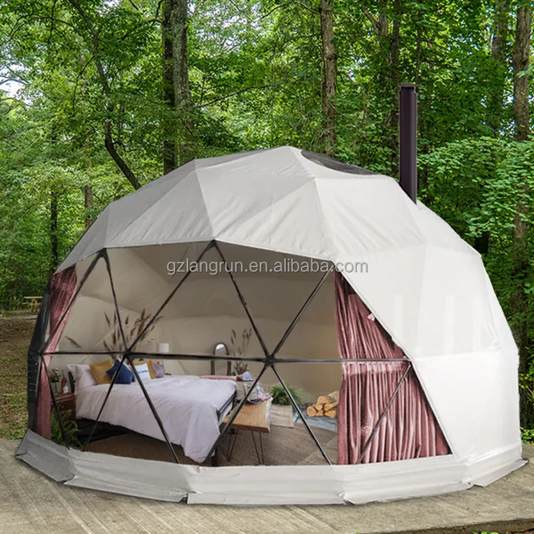 エコノミージオデシックドームテントツーリズムイグルーグランピングリゾートドームテント高級ホテルリゾートとキャンプ用