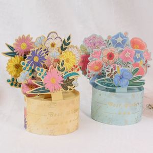 การ์ดป๊อปอัพดอกไม้ 3 มิติ 4 สี สำหรับตกแต่งวันหยุดและเป็นของขวัญ - Product Image 4
