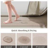 Tapis de douche en terre de diatomée, fabrication artisanale, écologique, à séchage rapide, naturel, facile à nettoyer, antidérapant, super absorbant pour la salle de bain