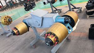 Suspension à bogies rigides robustes, 2 essieux, équipement de roulement en acier haute résistance pour semi-<span class=keywords><strong>remorque</strong></span> surbaissée - Product Image 4