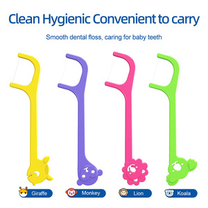 Hình dạng động vật màu polyethylene trẻ em nha khoa xỉa Picks 100 cái/túi - Product Image 4