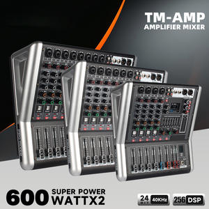 Console di Mixaggio Attiva Professionale TM-AMP a 4/6/8 Canali con Amplificatore Integrato e 16 Effetti DSP per Piccoli Eventi sul Palco - Product Image 2