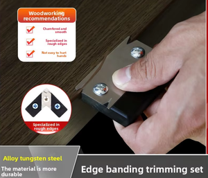 Manual Banding <b>Trimmer</b> PVC Veneer Wood Board Cutter Woodworking Chamfer Tool Trimming Knife Trimming Artifact Stainless Steel - Product Image 2