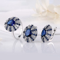 Colliers, boucles d'oreilles et bagues éthiopiennes pour femmes, ensembles de bijoux de mariée africains érythréens à fleurs