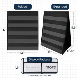 Tablero de Bolsillo para Mesa, 13 x 17, Negro, de Doble Cara, Tipo Flip Chart - Product Image 2