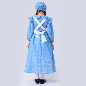 Disfraz de Halloween para niña, bonito vestido de manga larga rosa y azul, Wonderland, Alicia, Lolita, novedad - Product Image 6