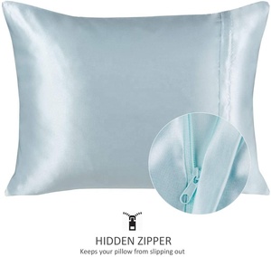Benutzer definierte Luxus Kissenbezug Taie Doreille Fundas De Almohadas Satin Kissen bezug Kissen bezug mit Reiß verschluss - Product Image 2