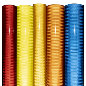 شريط عاكس قابل للطباعة من البولي إيثيلين تيريفثالات 3HAO وفقًا لمعيار ASTM D4956، يتوهج في الظلام، لافتات طرق عاكسة - Product Image 5