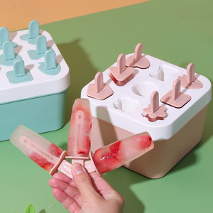Ice Cream Molds Popsicle Maker 8 Cavities PP Material Dishwasher Safe For Homemade Ice Cream Summer 2022 Nordic <b>Pink</b> Green - Product Image 4