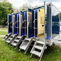 Remorque de toilettes publiques personnalisée GoEasy, remorque de salle de bain, toilettes mobiles portables d'extérieur avec certification CE DOT