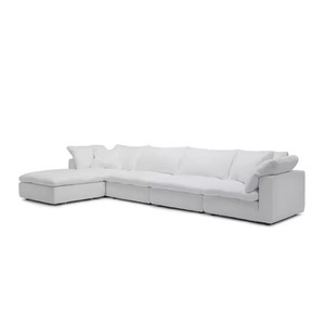 Cream Style <b>Fabric</b> <b>Sofa</b> Nordic Living Room Luxury Small Space Removable Washable <b>Sofa</b> Set Mid Century - Product Image 5