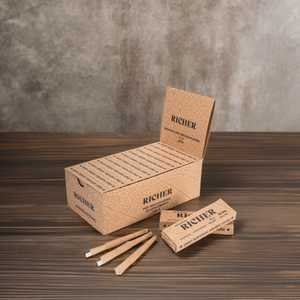 Conos de Fibra Natural Enrollados a Mano Personalizados - Marrón Clásico de Combustión Lenta con Logotipo Personalizable - Product Image 2