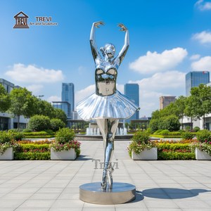 Estatua <span class=keywords><strong>de</strong></span> Bailarina TREVI Grande, Personalizada, <span class=keywords><strong>de</strong></span> Acero Inoxidable, Escultura Moderna y Abstracta <span class=keywords><strong>de</strong></span> Bailarina <span class=keywords><strong>para</strong></span> Decoración <span class=keywords><strong>de</strong></span> Plazas Urbanas - Product Image 6