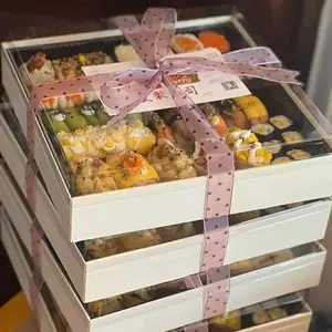 Scatole per il pranzo riciclabili accessori per cadeau in cartone boite 750Ml Set giapponese fornitori di dolci per il pranzo di nozze scatola Gamelle Chauffante