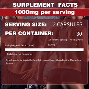 Capsules d'extrait de Fadogia Agrestis en gros, fabrication OEM, pour booster l'énergie, la croissance musculaire et les performances athlétiques - Product Image 4