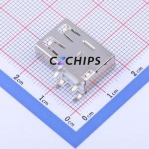 KH-AF90WJ-19.4-C1.2X6.8 USB Connector Through hole Component (THT) Connector Type-A Female Side Insert 4P - Product Image 2