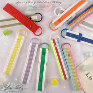 韓国風INS風荷物カード、様々な色の旅行バッグ用吊り下げ飾り、ストリーマー、キャンバスキーホルダー、ミニパッチ用 - Product Image 3